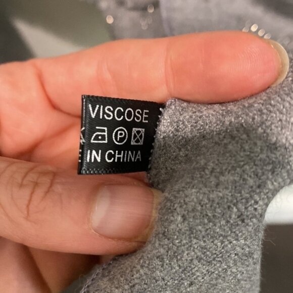 Sarta Grey Silver Stars Soft Shawl Wrap - Picture 14 of 14